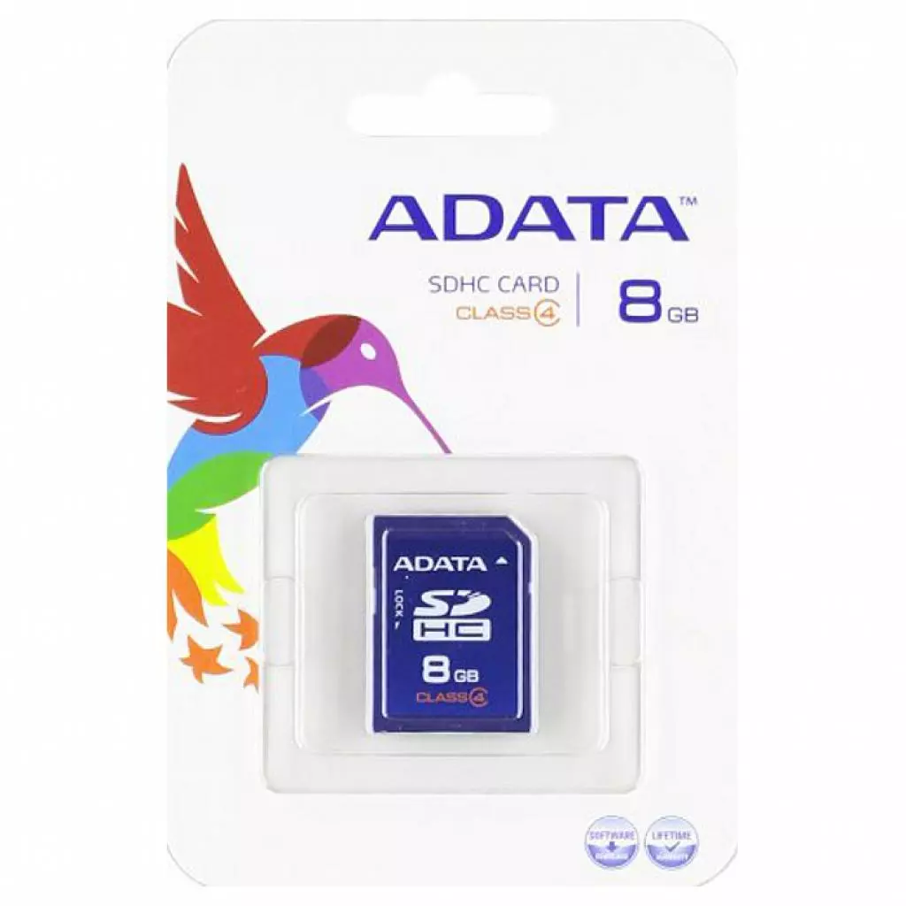 Карта памяти ADATA 8GB SDHC class 4 (ASDH8GCL4-R) - 1