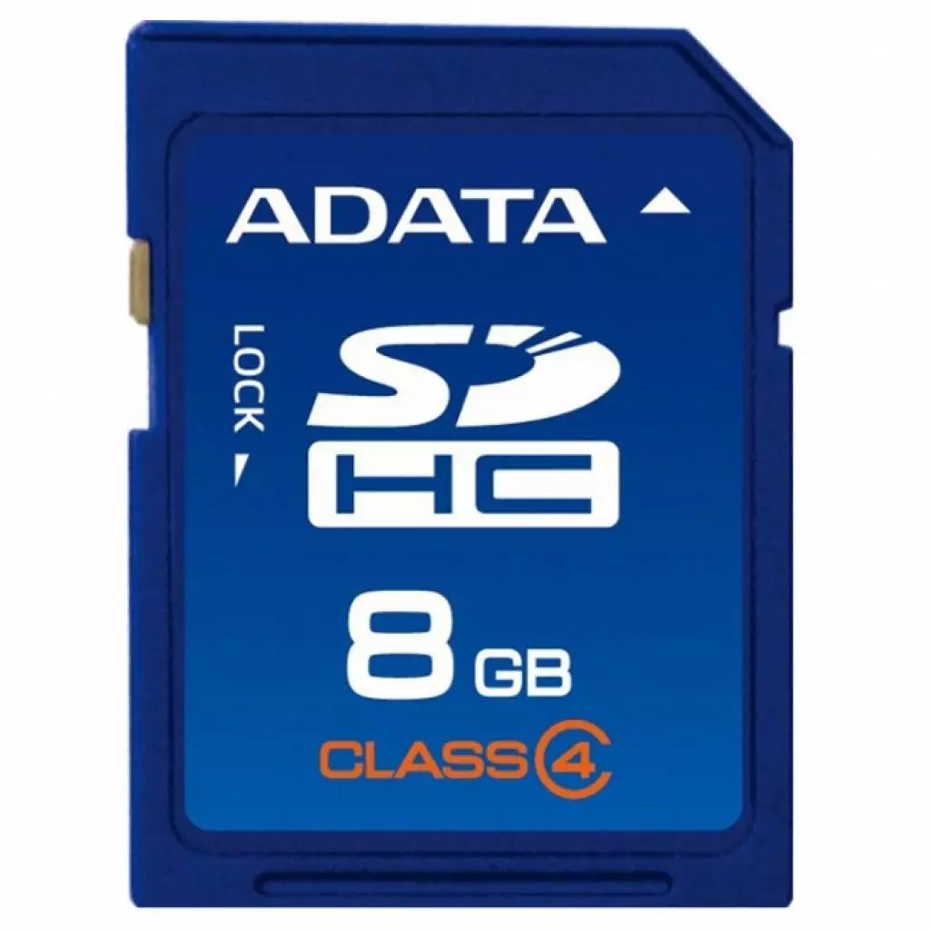 Карта памяти ADATA 8GB SDHC class 4 (ASDH8GCL4-R)