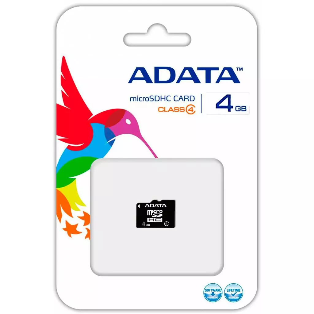 Карта памяти ADATA 4GB microSD class 4 (AUSDH4GCL4-R) - 2 Карта памяти ADATA 4GB microSD class 4 (AUSDH4GCL4-R) - 2