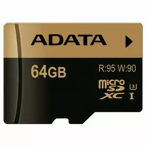 Карта памяти ADATA 64GB microSD class 10 XPG UHS-I U3 (AUSDX64GXUI3-R)