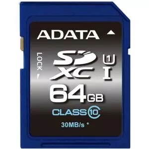 Карта памяти ADATA 64GB SDXC class 10 UHS-I (ASDX64GUICL10-R)