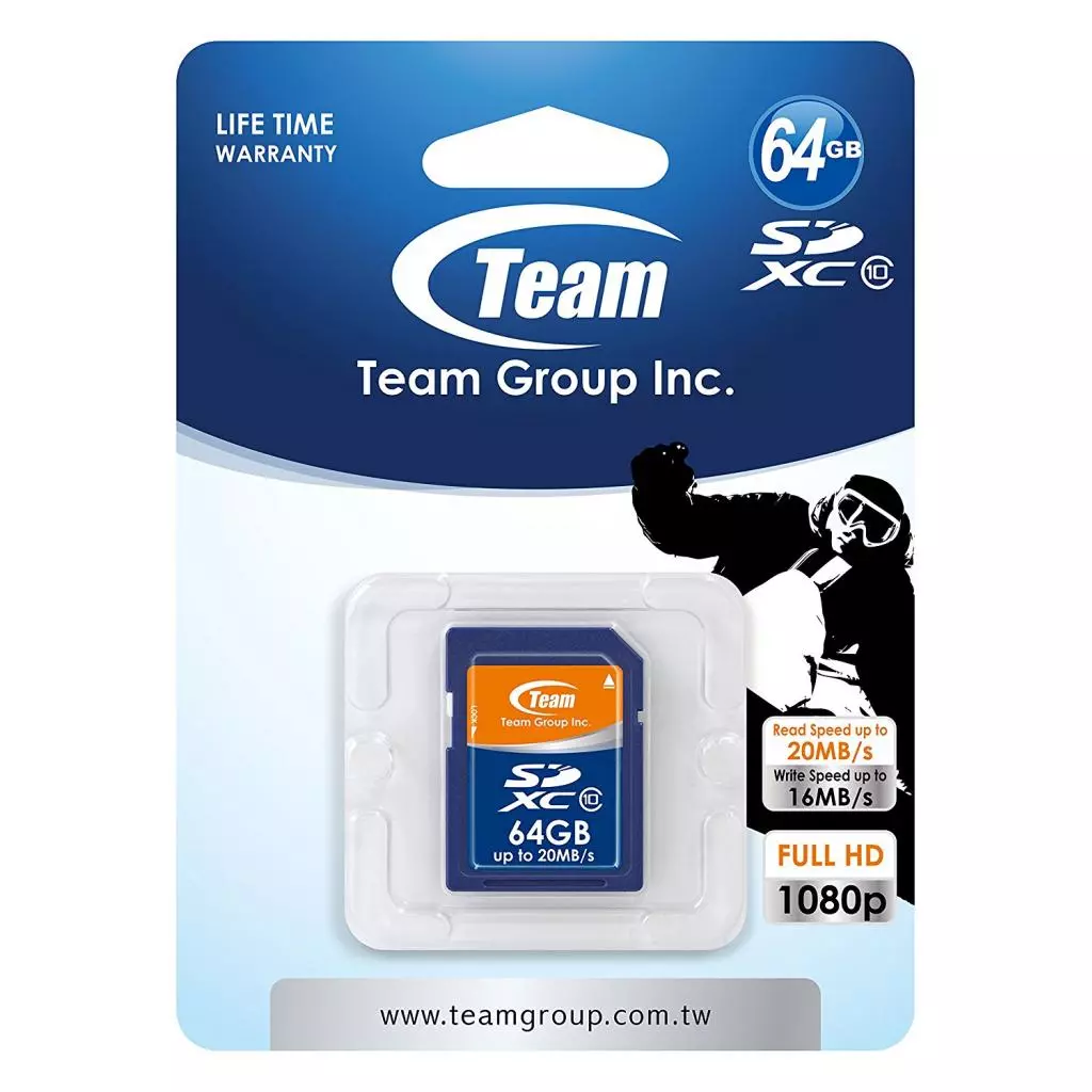 Карта памяти Team 64GB SDXC class 10 (TSDXC64GCL1001) - 1 Карта памяти Team 64GB SDXC class 10 (TSDXC64GCL1001) - 1