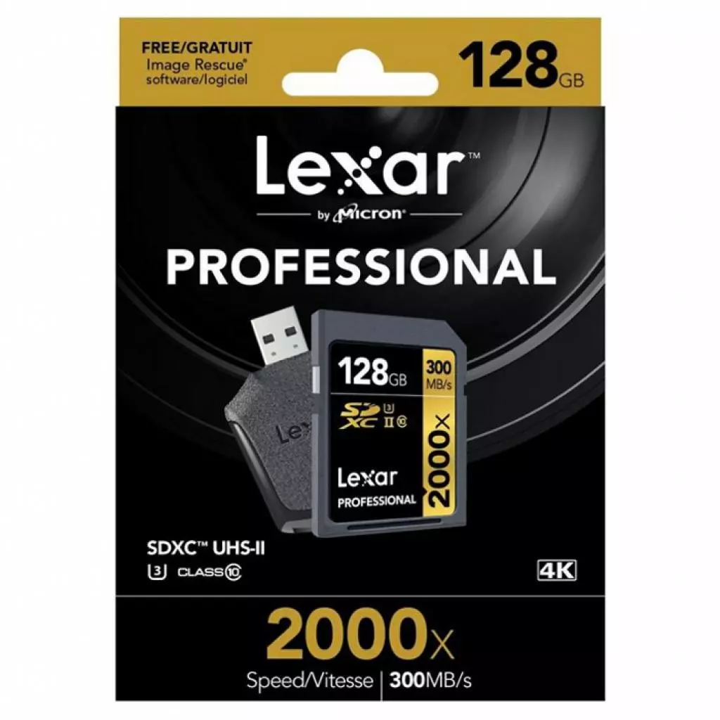 Карта памяти Lexar 128GB SDXC class 10 UHS-II U3 (LSD128CRBEU2000R) - 2 Карта памяти Lexar 128GB SDXC class 10 UHS-II U3 (LSD128CRBEU2000R) - 2