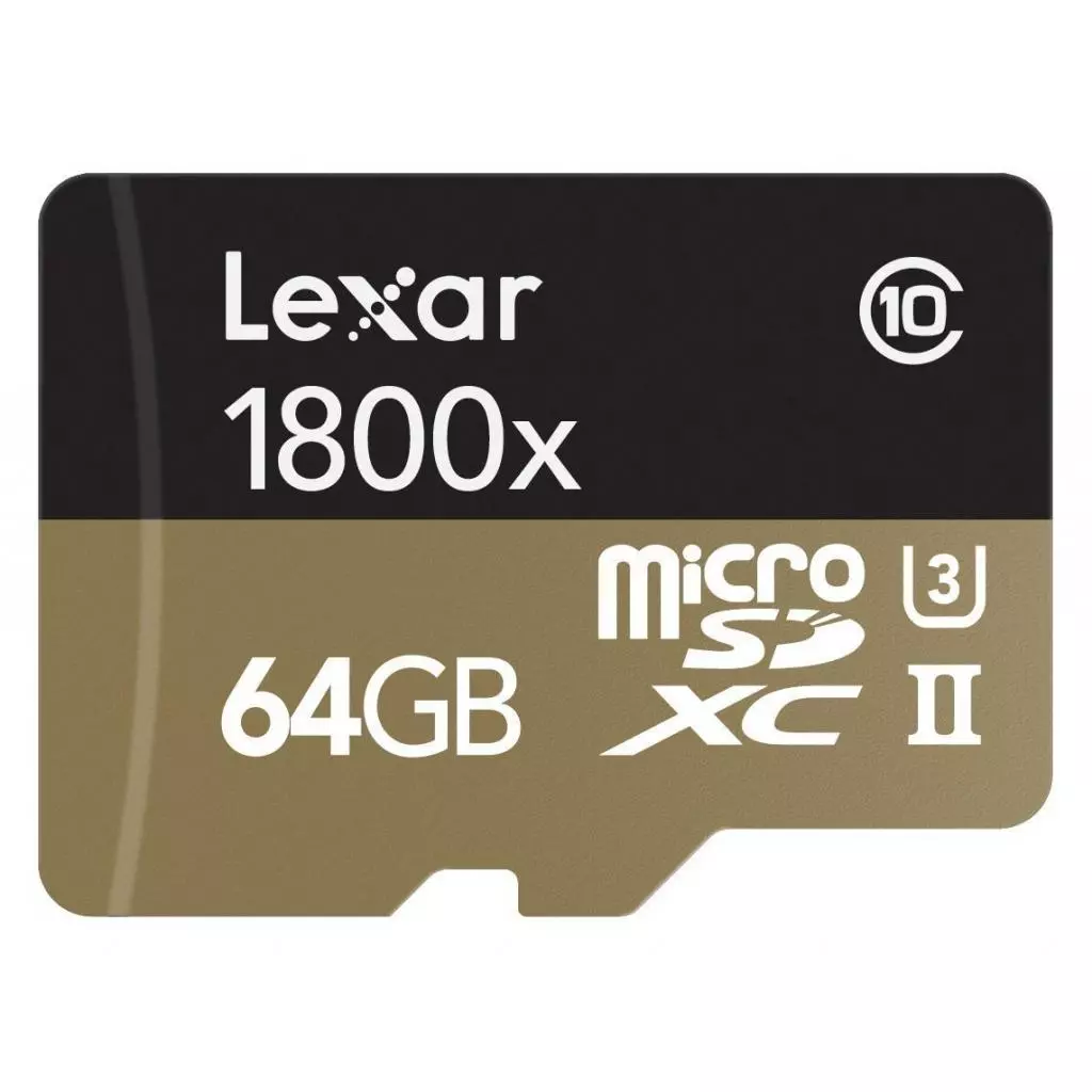 Карта памяти Lexar 64GB microSDXC class 10 UHS-II U3 (LSDMI64GCRBEU1800R) - 1 Карта памяти Lexar 64GB microSDXC class 10 UHS-II U3 (LSDMI64GCRBEU1800R) - 1