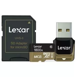 Карта памяти Lexar 64GB microSDXC class 10 UHS-II U3 (LSDMI64GCRBEU1800R)