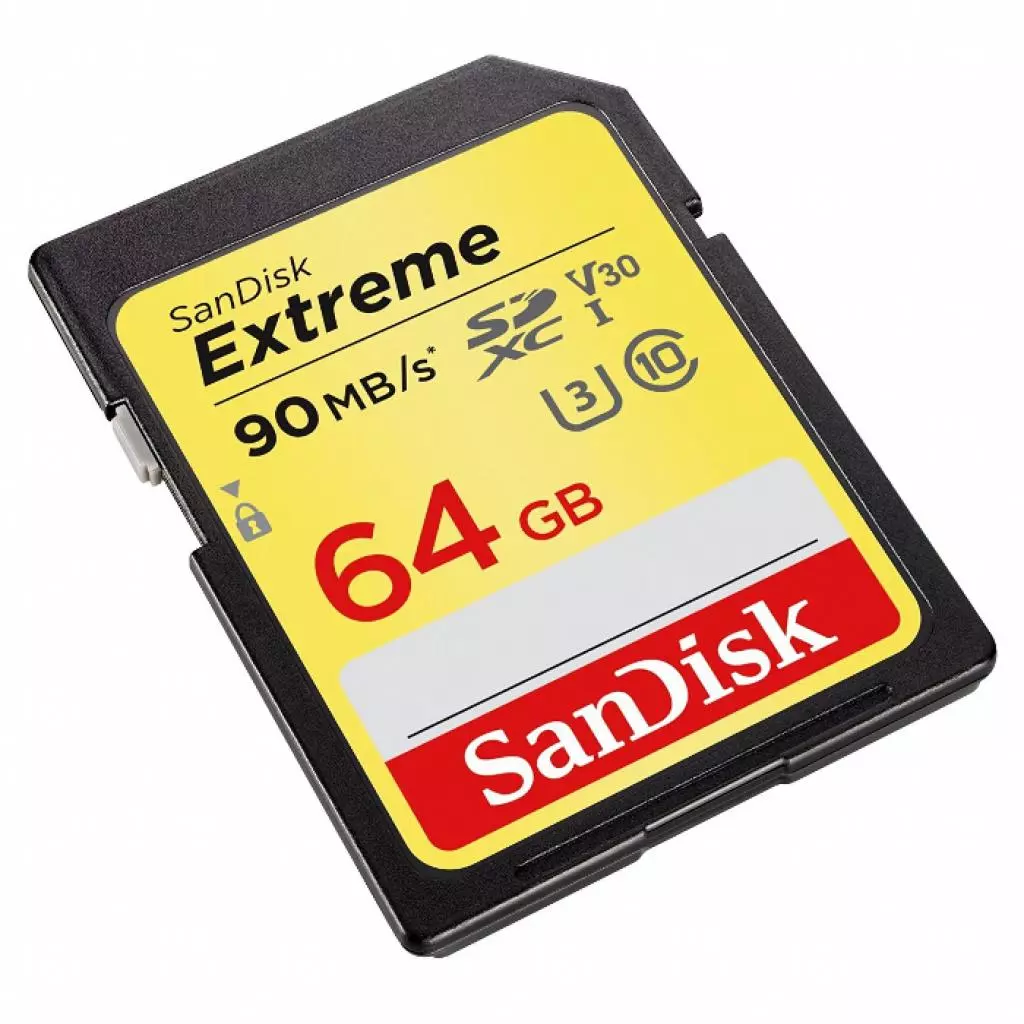 Карта памяти SanDisk 64GB SDXC class 10 UHS-I U3 4K Extreme (SDSDXVE-064G-GNCIN) - 1 Карта памяти SanDisk 64GB SDXC class 10 UHS-I U3 4K Extreme (SDSDXVE-064G-GNCIN) - 1