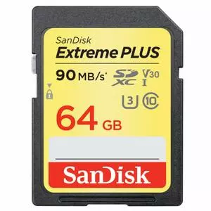 Карта памяти SanDisk 64GB SDXC class 10 UHS-I U3 4K Extreme Plus (SDSDXWF-064G-GNCIN)