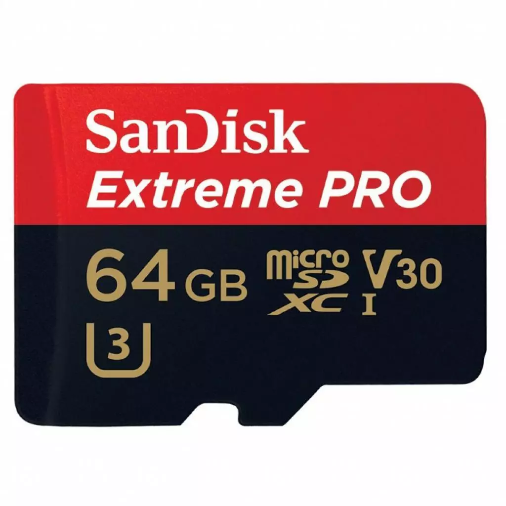 Карта памяти SanDisk 64GB microSD class 10 UHS-I U3 (SDSQXXG-064G-GN6MA) - 1 Карта памяти SanDisk 64GB microSD class 10 UHS-I U3 (SDSQXXG-064G-GN6MA) - 1
