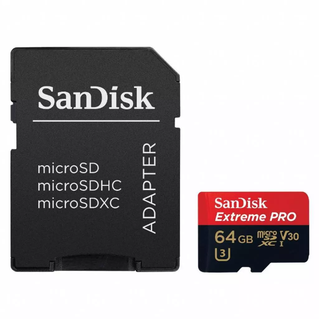 Карта памяти SanDisk 64GB microSD class 10 UHS-I U3 (SDSQXXG-064G-GN6MA)