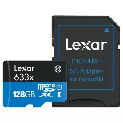 Карта памяти Lexar 128GB microSDXC class 10 UHS-I 4K (LSDMI128BBEU633A)