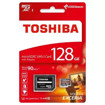 Карта памяти Toshiba 128GB microSDXC class 10 UHS-I (THN-M302R1280EA) - 1 Карта памяти Toshiba 128GB microSDXC class 10 UHS-I (THN-M302R1280EA) - 1