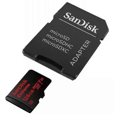 Карта памяти SanDisk 128GB microSD class 10 V30 A1 UHS-I U3 4K Extreme (SDSQXAF-128G-GN6MA) - 3 Карта памяти SanDisk 128GB microSD class 10 V30 A1 UHS-I U3 4K Extreme (SDSQXAF-128G-GN6MA) - 3