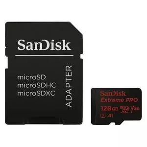 Карта памяти SanDisk 128GB microSD class 10 V30 A1 UHS-I U3 4K Extreme Pro (SDSQXCG-128G-GN6MA)
