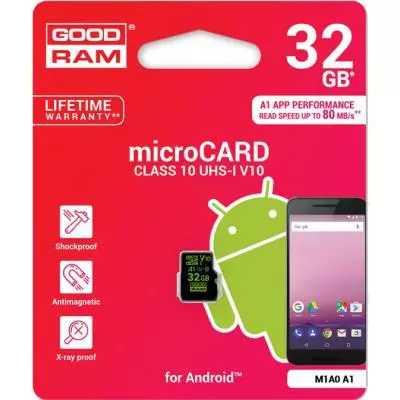 Карта памяти Goodram 32GB microSD class 10 UHS-I V30 (M1A0-0320R11-A1) - 1