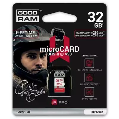 Карта памяти Goodram 32GB microSDHC UHS II V90 U3 IRDM PRO (IRP-M9BA-0320R11) - 1