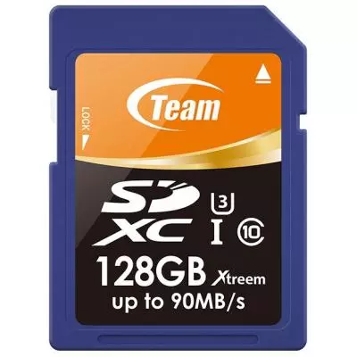 Карта памяти Team 128GB SDXC Class 10 UHS-I/U3 XTreem (TSDXC128GU301)