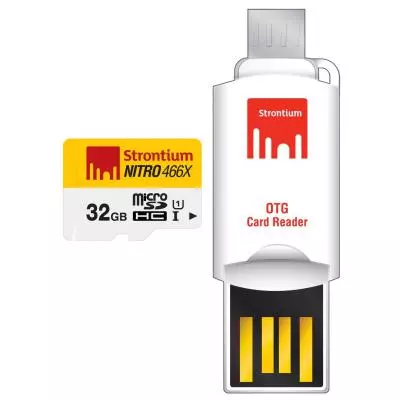 Карта памяти Strontium Flash 32GB microSD class 10 UHS-I Nitro 566X (SRN32GTFU1T)
