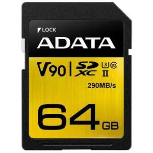 Карта памяти ADATA 64GB SDXC class 10 UHS-II U3 (ASDX64GUII3CL10-C)