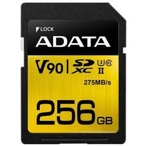 Карта памяти ADATA 256GB SDXC class 10 UHS-II U3 (ASDX256GUII3CL10-C)