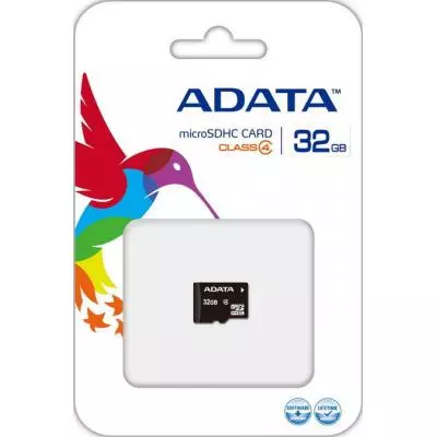 Карта памяти ADATA 32GB microSDHC Class 4 (AUSDH32GCL4-R) - 1