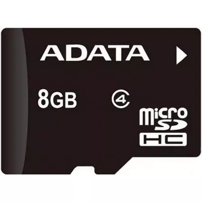 Карта памяти ADATA 8GB microSDHC Class 4 (AUSDH8GCL4-RM3BKBL) - 1 Карта памяти ADATA 8GB microSDHC Class 4 (AUSDH8GCL4-RM3BKBL) - 1