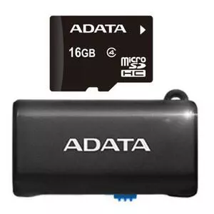 Карта памяти ADATA 16GB microSDHC Class 4 (AUSDH16GCL4-ROTGMBK)