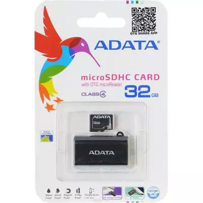 Карта памяти ADATA 32GB microSDHC Class 4 (AUSDH32GCL4-ROTGMBK) - 6 Карта памяти ADATA 32GB microSDHC Class 4 (AUSDH32GCL4-ROTGMBK) - 6