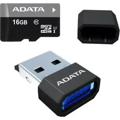 Карта памяти ADATA 16GB microSD class 10 UHS-I (AUSDH16GUICL10-RM3BKBL) - 2 Карта памяти ADATA 16GB microSD class 10 UHS-I (AUSDH16GUICL10-RM3BKBL) - 2