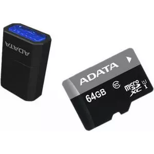 Карта памяти ADATA 64GB microSD class 10 UHS-I (AUSDX64GUICL10-RM3BKBL)