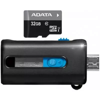Карта памяти ADATA 32GB microSD class 10 UHS-I (AUSDH32GUICL10-ROTGMBK) - 1 Карта памяти ADATA 32GB microSD class 10 UHS-I (AUSDH32GUICL10-ROTGMBK) - 1