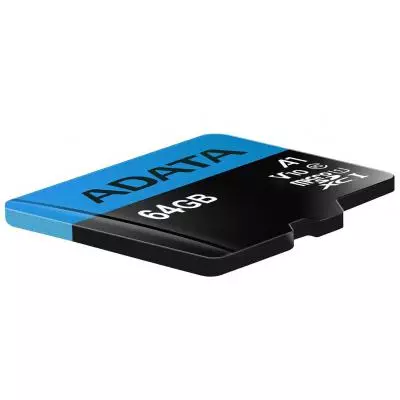 Карта памяти ADATA 64GB microSD class 10 UHS-I A1 Premier (AUSDX64GUICL10A1-R) - 1 Карта памяти ADATA 64GB microSD class 10 UHS-I A1 Premier (AUSDX64GUICL10A1-R) - 1