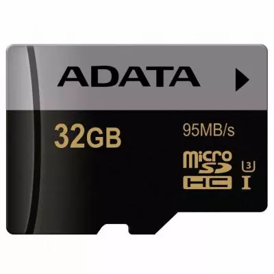 Карта памяти ADATA 32GB microSD class 10 UHS-I U3 V30 Premier Pro (AUSDH32GUI3V30S-RA1) - 1 Карта памяти ADATA 32GB microSD class 10 UHS-I U3 V30 Premier Pro (AUSDH32GUI3V30S-RA1) - 1