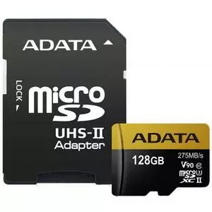 Карта памяти ADATA 128GB microSD class 10 UHS-II U3 (AUSDX128GUII3CL10-CA1)