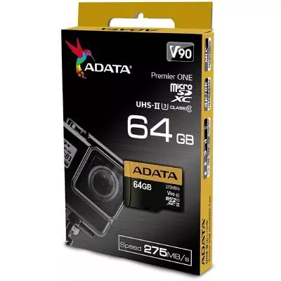 Карта памяти ADATA 64GB microSD class 10 UHS-II U3 (AUSDX64GUII3CL10-C) - 2 Карта памяти ADATA 64GB microSD class 10 UHS-II U3 (AUSDX64GUII3CL10-C) - 2