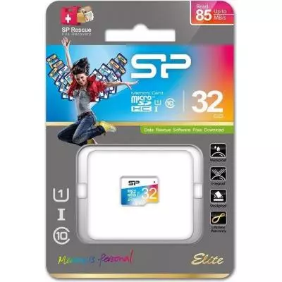 Карта памяти Silicon Power 32GB microSDHC class 10 UHS-I Color (SP032GBSTHBU1V20) - 1 Карта памяти Silicon Power 32GB microSDHC class 10 UHS-I Color (SP032GBSTHBU1V20) - 1