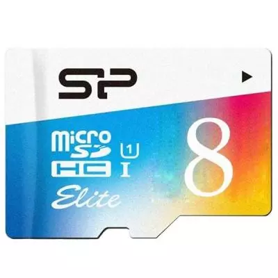 Карта памяти Silicon Power 8GB microSDHC class 10 UHS-I Color (SP008GBSTHBU1V20)