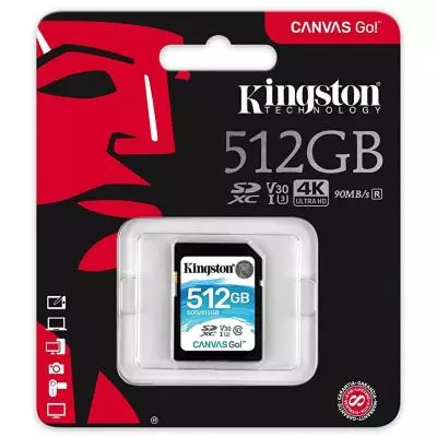 Карта памяти Kingston 512GB SDXC class 10 UHS-1 U3 (SDG/512GB) - 2 Карта памяти Kingston 512GB SDXC class 10 UHS-1 U3 (SDG/512GB) - 2