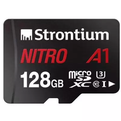 Карта памяти Strontium Flash 128GB microSDXC class 10 UHS-1 U3 NITRO A1 (SRN128GTFU3A1A) - 2