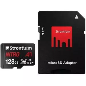 Карта памяти Strontium Flash 128GB microSDXC class 10 UHS-1 U3 NITRO A1 (SRN128GTFU3A1A)