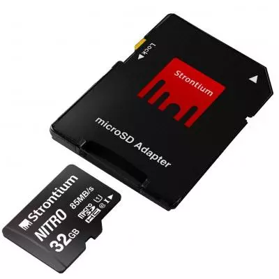 Карта памяти Strontium Flash 32GB microSDHC class 10 UHS-1 NITRO (SRN32GTFU1QA) - 1 Карта памяти Strontium Flash 32GB microSDHC class 10 UHS-1 NITRO (SRN32GTFU1QA) - 1