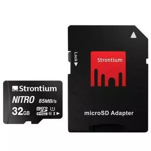 Карта памяти Strontium Flash 32GB microSDHC class 10 UHS-1 NITRO (SRN32GTFU1QA)