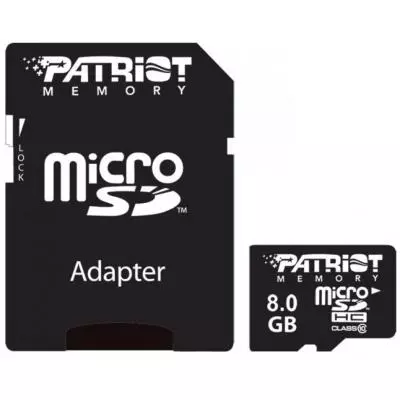Карта памяти Patriot 8GB microSD class 10 UHS-I (PSF8GMCSDHC10)