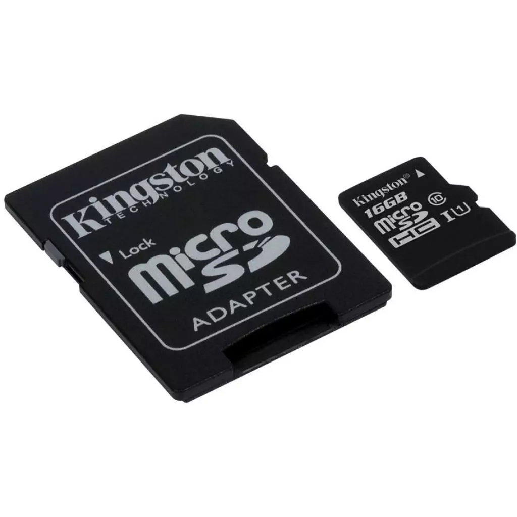 Карта памяти Kingston 16GB microSDHC Class 10 UHS-I (act_SDC10G2/16GB) - 1 Карта памяти Kingston 16GB microSDHC Class 10 UHS-I (act_SDC10G2/16GB) - 1
