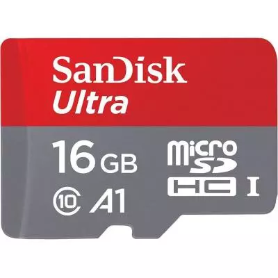Карта памяти SanDisk 16GB microSDHC class 10 UHS-I A1 Ultra (SDSQUAR-016G-GN6TA) - 1 Карта памяти SanDisk 16GB microSDHC class 10 UHS-I A1 Ultra (SDSQUAR-016G-GN6TA) - 1