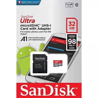 Карта памяти SanDisk 32GB microSDHC class 10 UHS-I A1 Ultra (SDSQUAR-032G-GN6TA) - 4 Карта памяти SanDisk 32GB microSDHC class 10 UHS-I A1 Ultra (SDSQUAR-032G-GN6TA) - 4