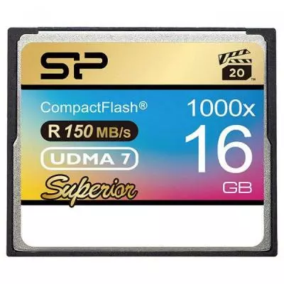 Карта памяти Silicon Power 16GB Compact Flash 1000X (SP016GBCFC1K0V10)
