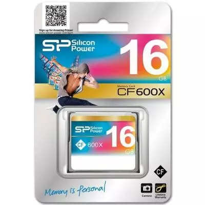 Карта памяти Silicon Power 16GB Compact Flash 600X (SP016GBCFC600V10) - 1