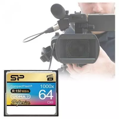 Карта памяти Silicon Power 64GB Compact Flash 1000X (SP064GBCFC1K0V10) - 1 Карта памяти Silicon Power 64GB Compact Flash 1000X (SP064GBCFC1K0V10) - 1