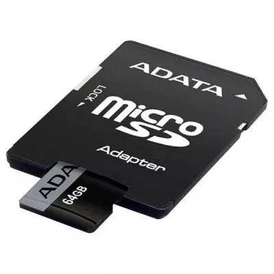 Карта памяти ADATA 64GB microSD class 10 UHS-I U3 A1 Premier Pro (AUSDX64GUI3V30SA1-RA1) - 2