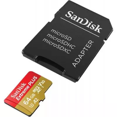 Карта памяти SanDisk 64GB microSDXC class 10 UHS-I U3 A2 Extreme Plus V30 (SDSQXBZ-064G-GN6MA) - 3 Карта памяти SanDisk 64GB microSDXC class 10 UHS-I U3 A2 Extreme Plus V30 (SDSQXBZ-064G-GN6MA) - 3